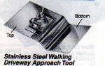 CC362 Kraft Tools - 6in x 10in -  3/4in Radius - SS Walking Driveway Approach Tool CC362